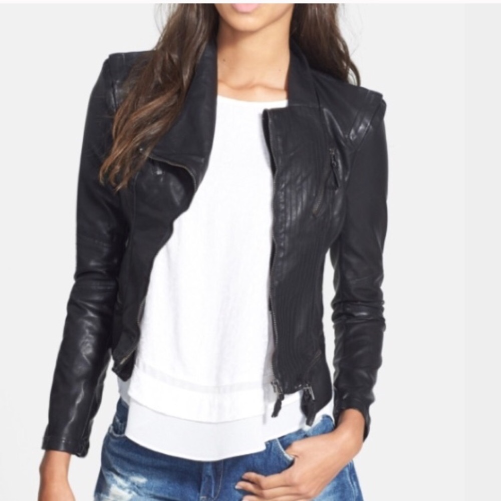 SOLD!!!!! Blank nyc vegan leather feminine jacket - Picture 1 of 6